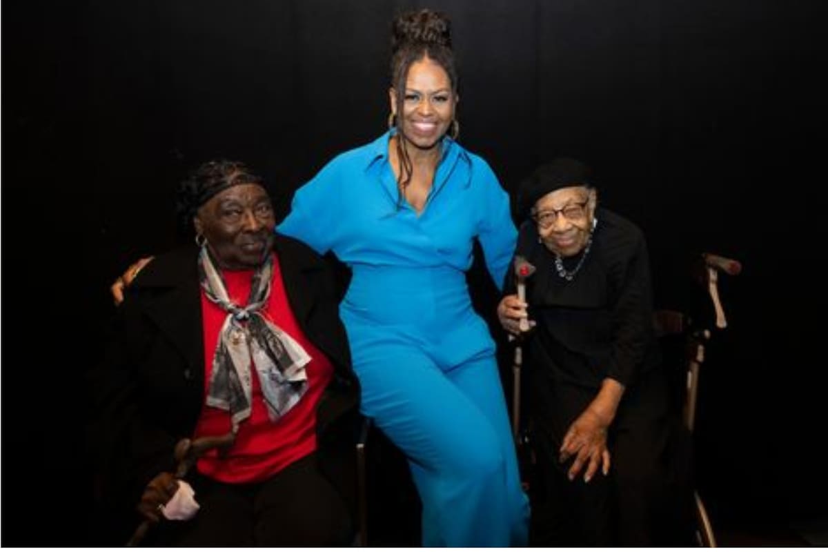 Michelle Obama saludó a una mujer que cumplió 100 años y cuyo sueño era conocer a la ex primera dama de Estados Unidos