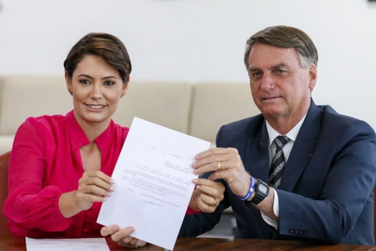 Michelle y Jair Bolsonaro, durante la campaña