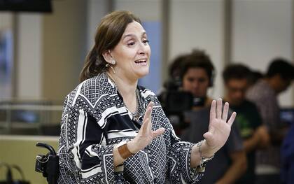 Michetti, ayer, entrevistada en LA NACION pm; habló de la herencia de Boudou en el Senado
