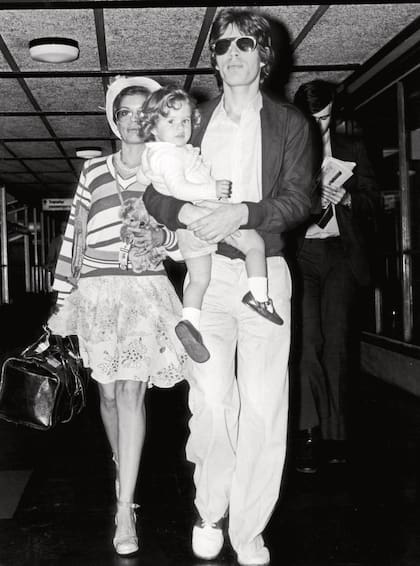 Mick, Bianca y la pequeña
Jade en 1974
