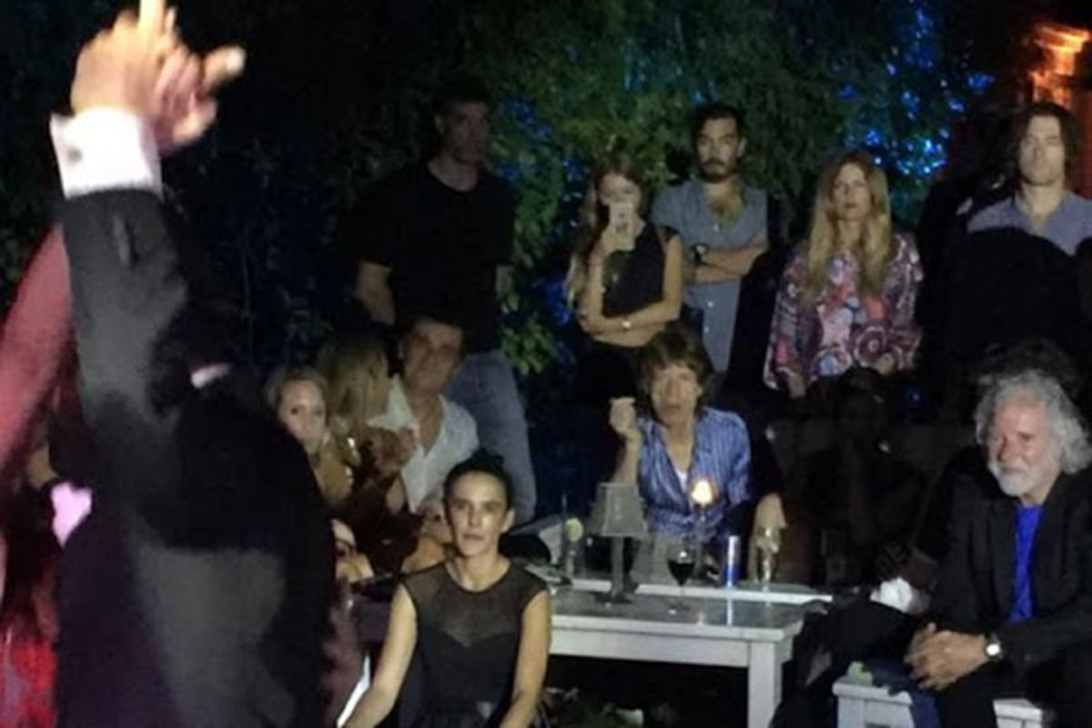Mick Jagger en la casa de Marcos Gastaldi