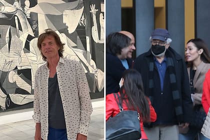 Mick Jagger frente al "Guernica" en el Reina Sofía de Madrid y Robert De Niro, a la salida del Museo Nacional de Bellas Artes, durante su estadía porteña