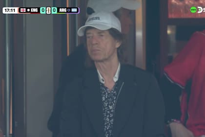 Mick Jagger se hizo presente para ver a Inglaterra, como sucedió ante Noruega