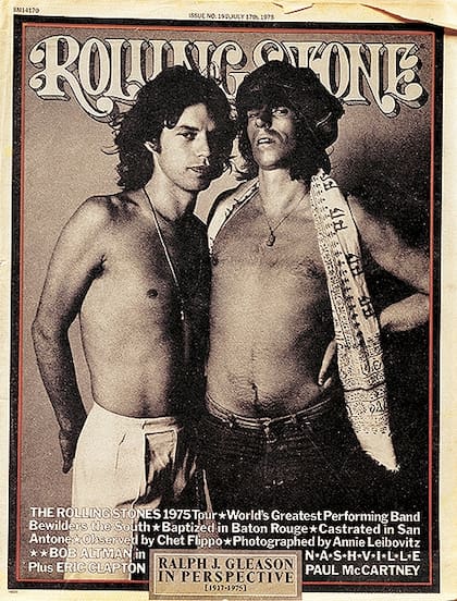 Mick Jagger y Keith Richards en 1975