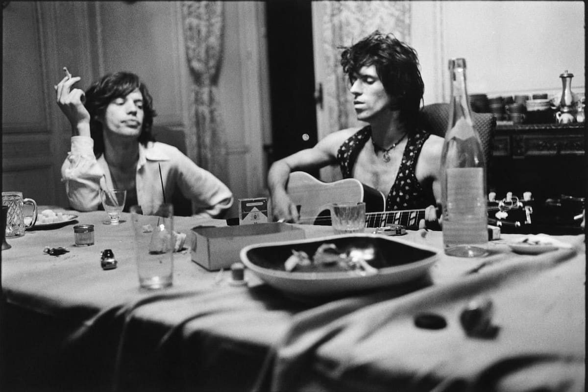 Mick Jagger y Keith Richards en el Costa azul , Francia en 1971