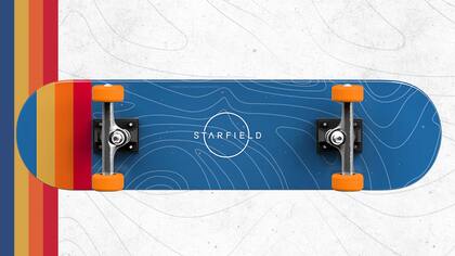 Microsoft lanzó una línea de merchandising de Starfield que incluye hasta una patineta
