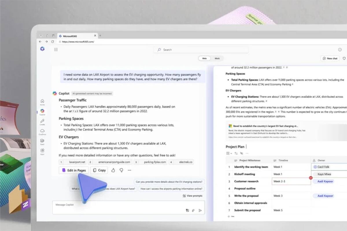 Microsoft presentó la segunda "ola" de funciones de Copilot para usuarios de Microsoft 365
