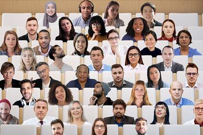 Microsoft Teams presentó el modo Juntos, una vista que permite agrupar a los participantes de una videollamada en un auditorio virtual para evitar el agotamiento durante las reuniones online