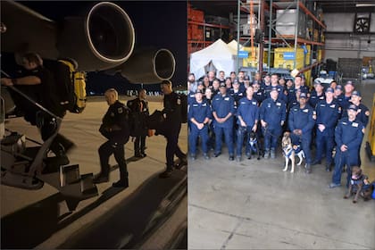 Miembros de equipos de ayuda y rescate de EE.UU. se sumaron este viernes a las tareas de asistencia humanitaria en Venezuela