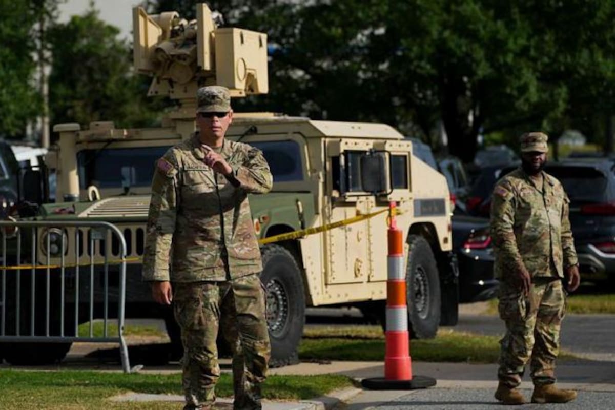 Miembros de la Guardia Nacional en Washington DC este martes.