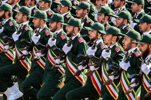 Miembros de la Guardia Revolucionaria en Teherán