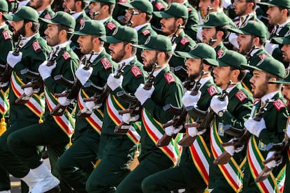 Miembros de la Guardia Revolucionaria en Teherán