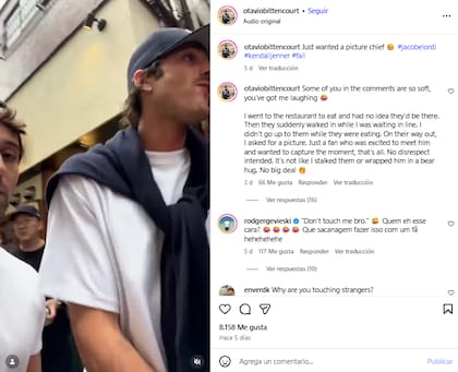 Mientras algunos cuestionaron la forma en la que se comportó Elordi, otros la defendieron (Foto: Instagram @otaviobittencourt)
