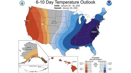 Mientras el resto de EE.UU. espera temperaturas por debajo de la media, California se ubica entre los estados con expectativas opuestas