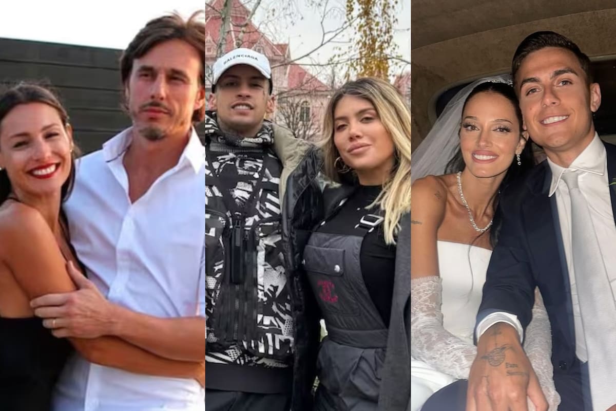 Mientras este 2024 Pampita y Roberto García Moritán se separaron, L-Gante y Wanda Nara blanquearon su relación. Por su parte, Oriana Sabatini y Paulo Dybala se casaron tras seis años juntos (Foto: Archivo / Instagram @wanda_nara / @orianasabatini)