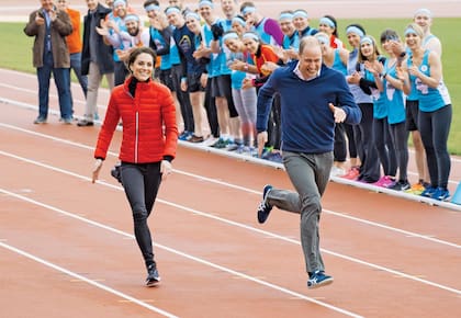 Mientras
se entrenaban con la ONG Heads Together para la Maratón de Londres.