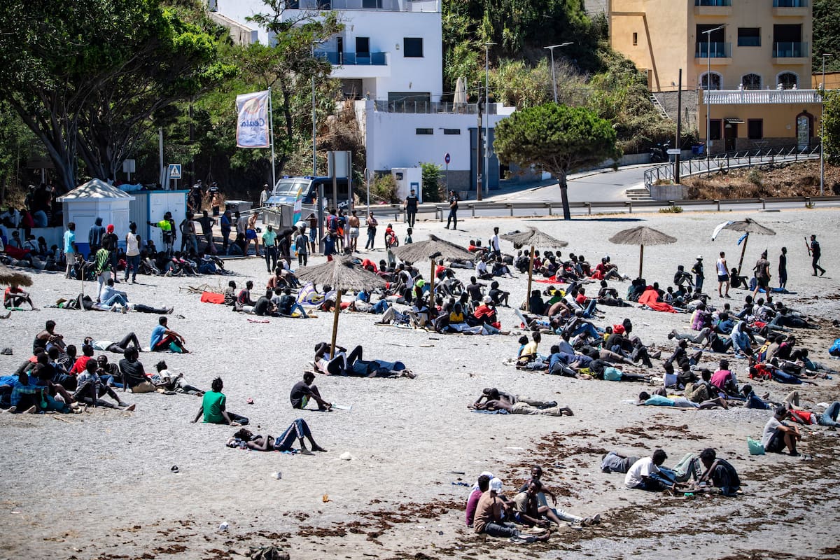 Migrantes que irrumpieron España desde Marruecos