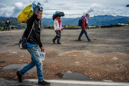 Migrantes venezolanos, en la ciudad fronteriza de Cúcuta