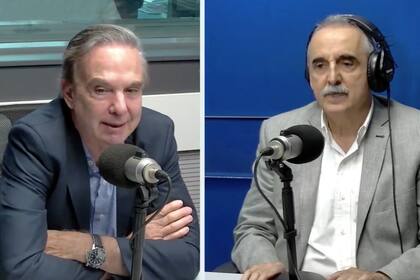 Miguel Ángel Pichetto y Guillermo Moreno, en la conversación que mantuvieron el domingo pasado en el programa radial que conduce el exsecretario de Comercio Interior.