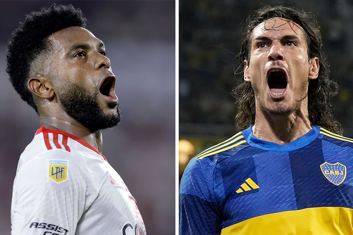 Miguel Borja y Edinson Cavani, sinónimos de gol para River y Boca en la agitada doble aventura que desandarán los millonarios y los xeneizes