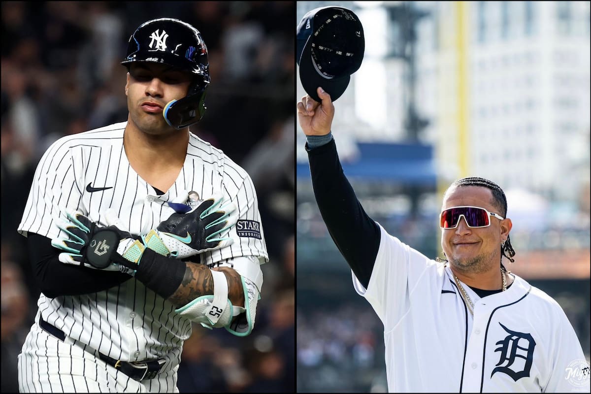 Miguel Cabrera, ahora asistente especial en los Tigres, felicitó a Torres tras su firma y lo orientó sobre el equipo y la ciudad