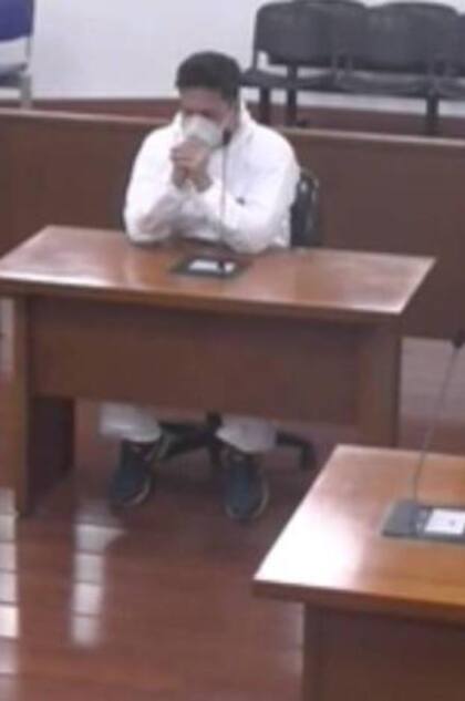 Miguel Camilo Parra en la audiencia de solicitud de medida de aseguramiento carcelario.
Foto: Archivo particular