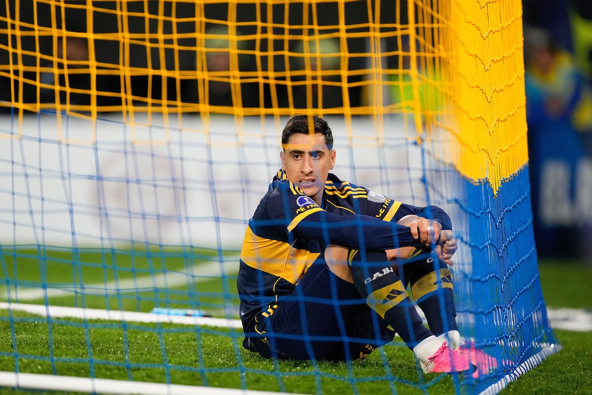 Miguel Merentiel acumula seis partidos sin convertir con la camiseta de Boca, una tendencia negativa que cíclicamente se repite desde su desembarco en el club (AP Photo/Gustavo Garello)