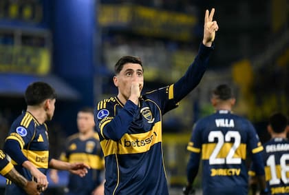 Miguel Merentiel marcó el gol de la victoria ante O'Higgins en la Bombonera, por la Copa Sudamericana