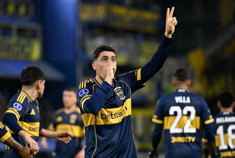 Miguel Merentiel marcó el gol de la victoria ante O'Higgins en la Bombonera, por la Copa Sudamericana