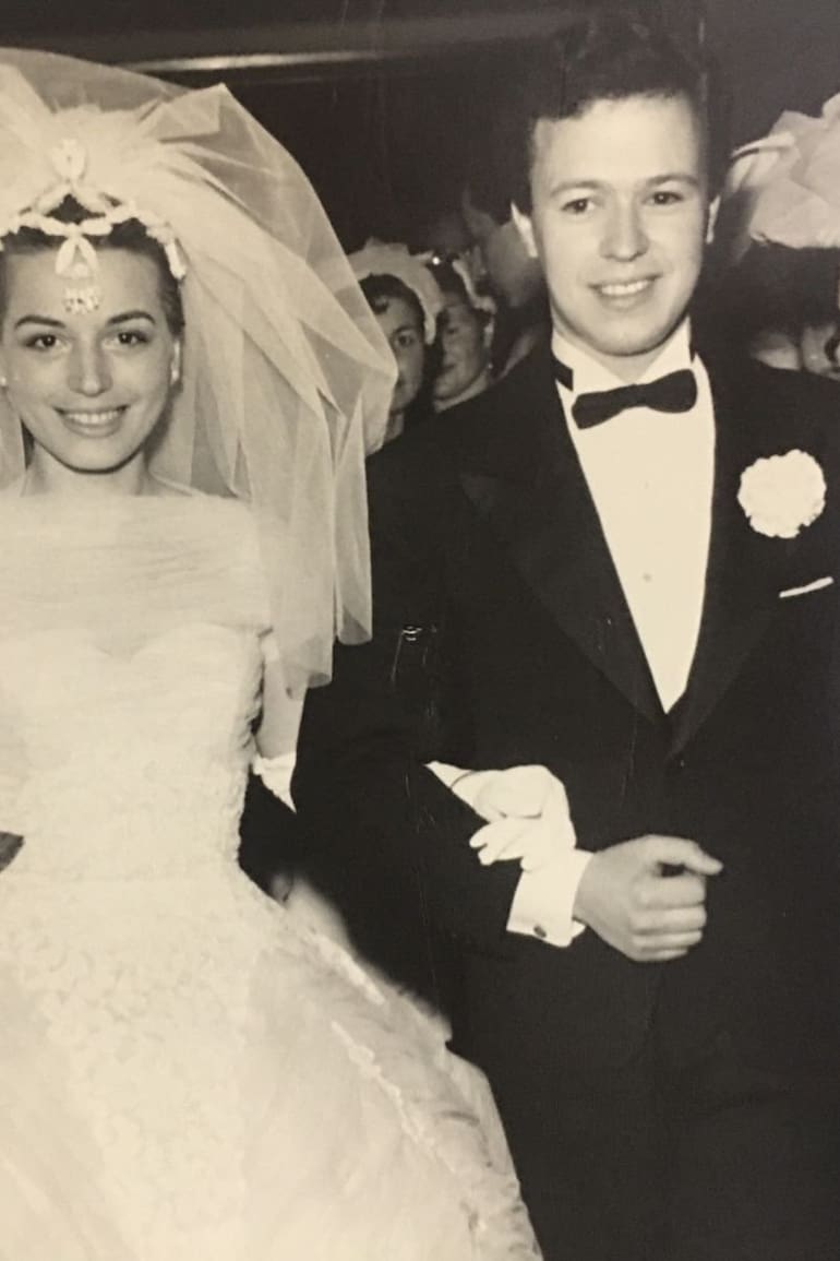 Miguel Romano y Mercedes López Paredes en una imagen de su boda