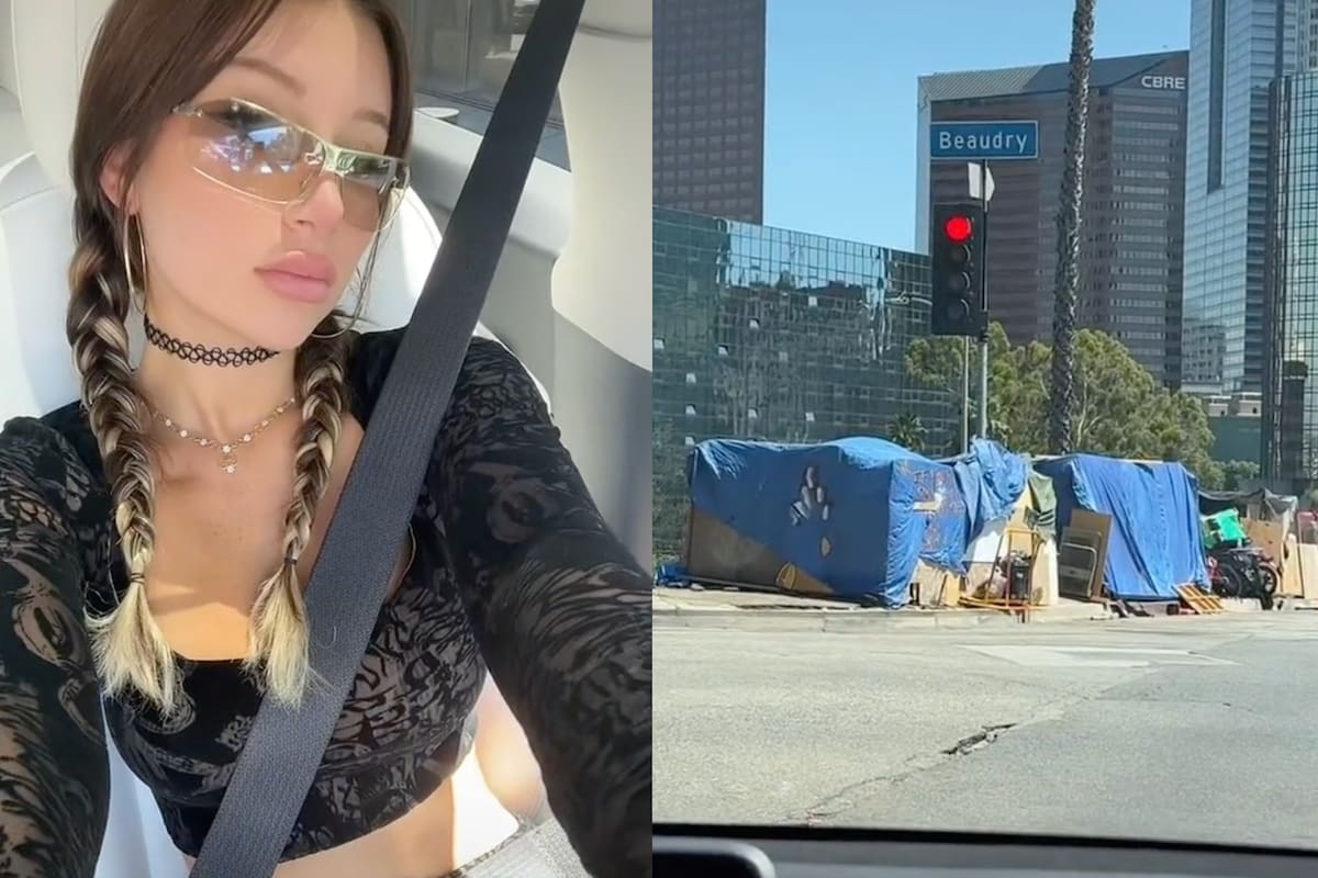 Mikaela, una modelo de OnlyFans, fue duramente atacada en redes por llorar por la pobreza extrema desde un Tesla