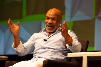 Mike Tyson durante la conferencia en Miami