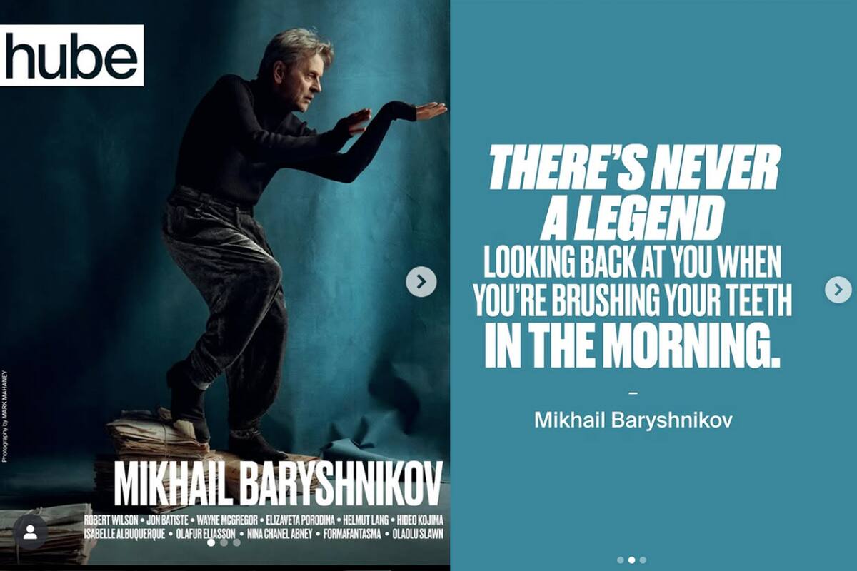 Mikhail Baryshnikov en @hube.magazine