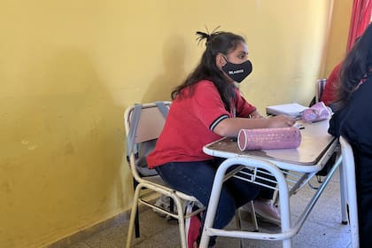 Milagros asiste a la Escuela IPET 308, de Lucio V. Mansilla y está en 6to año