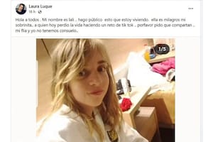Milagros murió el viernes pasado en su casa de Capitán Bermúdez, en Santa Fe