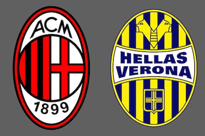 Milan y Hellas Verona disputaron uno de los encuentros de la jornada del fútbol italiano