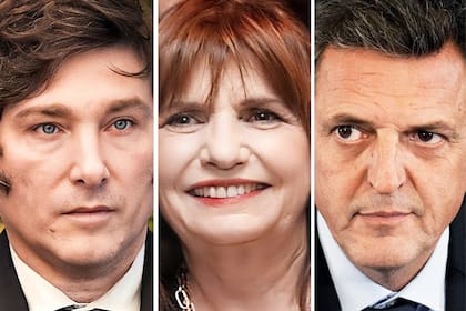 Milei, Bullrich y Massa se preparan para las elecciones generales del 22 de octubre
