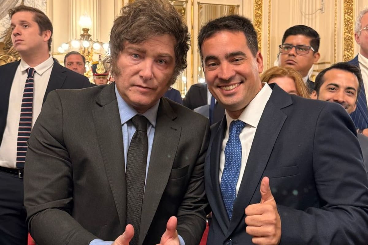 Milei con Adrián Ravier