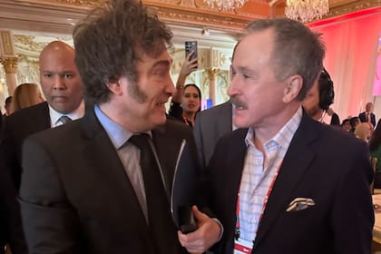 Milei con Peter Lamelas, futuro embajador de Estados Unidos en la Argentina