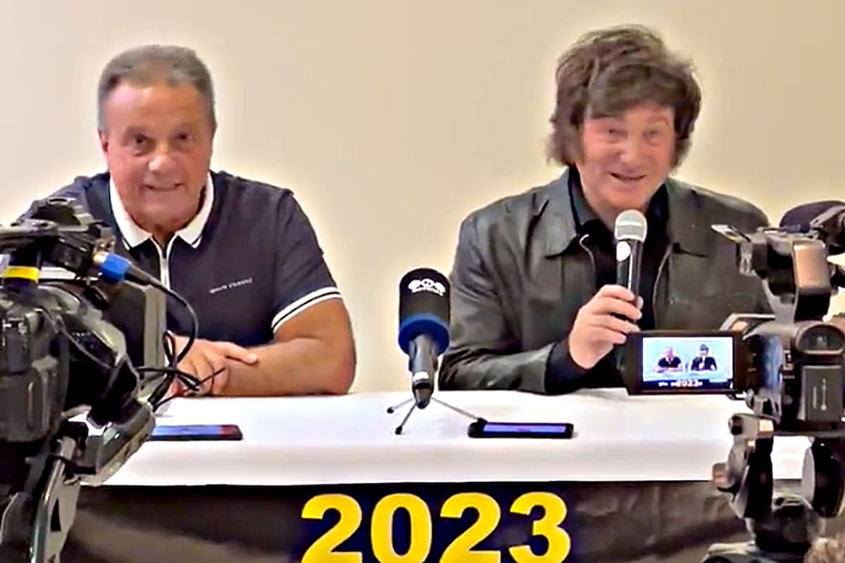 Milei, con su candidato en Neuquén, Carlos Eguía