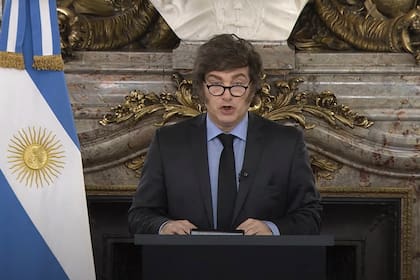 Milei cuando presentó por cadena nacional, el 15 de septiembre, el proyecto de presupuesto 2026