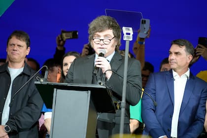 Milei, durante su discurso en la Convención Nacional del Partido Liberal de Brasil