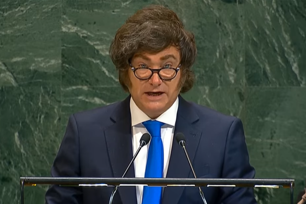 Milei durante su discurso en la ONU, la semana pasada
