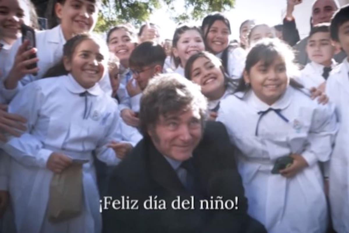 Milei en el spot del Día del Niño.
