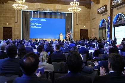Javier Milei, en la Cámara de Comercio de Estados Unidos.