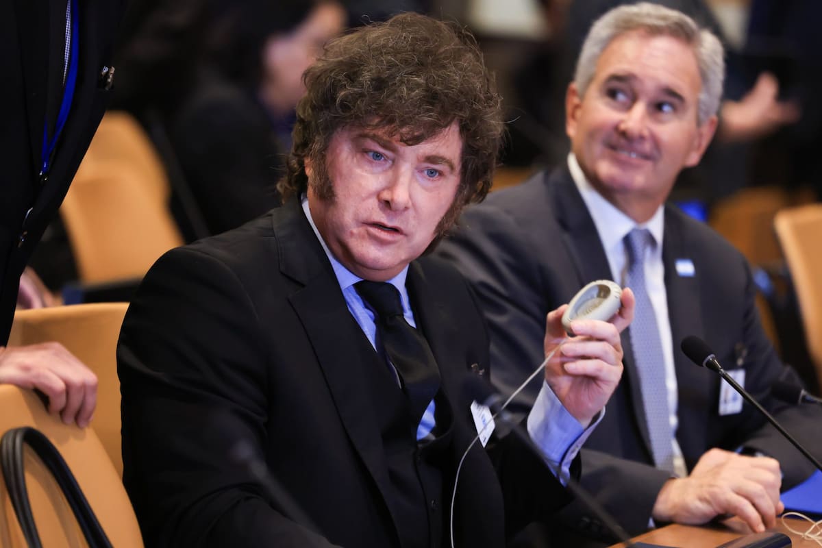 Milei, en la ONU, con el canciller argentino