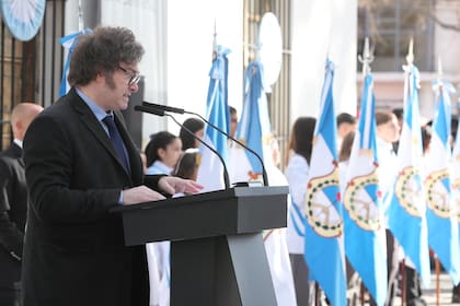 Milei en San Juan, durante la presentación del nuevo plan de alfabetización