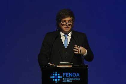 Milei en TucumánEl Presidente disertó en un foro económico en la ciudad de Tucumán.