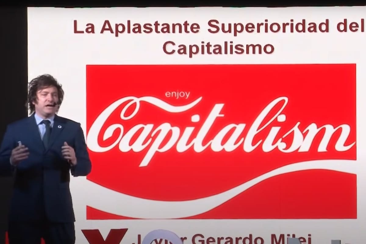 Milei en una charla del 2017.