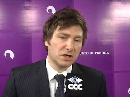 Milei, en una imagen de 2015, cuando asesoraba a Scioli